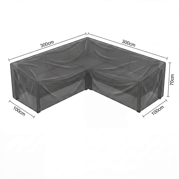 Funda para conjunto lounge en "L" 300x300x70 cm Platinum® AeroCover