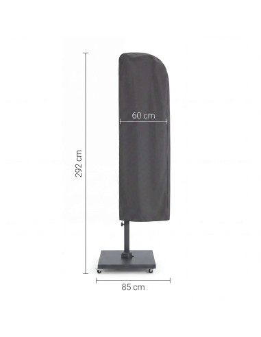 Funda para parasol excéntrico 292x60/65 cm Platinum® AeroCover medidas