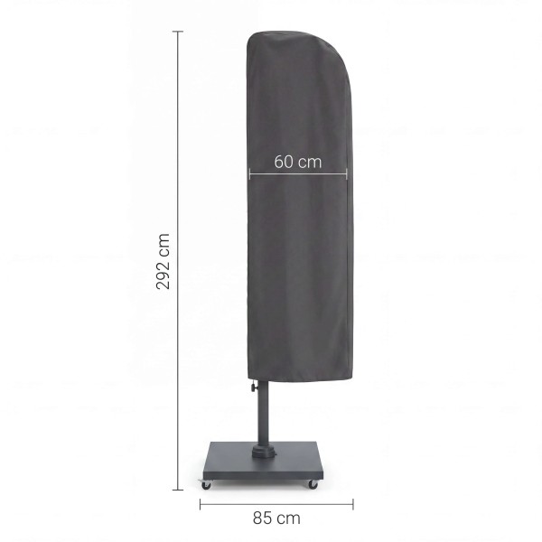 Funda para parasol excéntrico 292x60/65 cm Platinum® AeroCover medidas