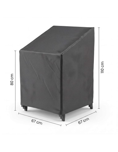 Vista frontal con dimensiones completas 67x67x110 cm