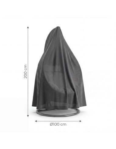 Vista frontal con altura total de las medidas  Platinum® AeroCover