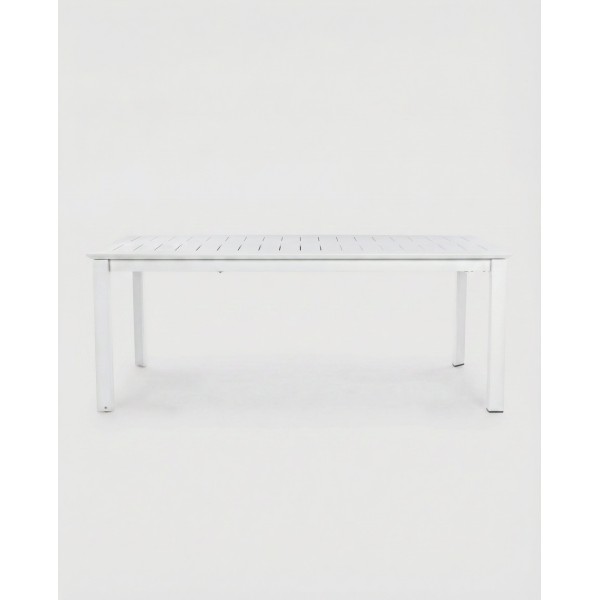 Mesa extensible NORDIC 200/300x110 cm para exterior color blanco TERRAZZA COLLECTION®