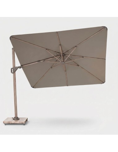 Sombrilla voladiza NEXUS 3x3 cm taupe Platinum® para jardín vista extendido