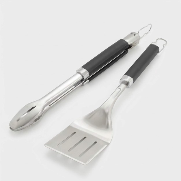Juego de pinzas y espátula Precision Weber® de acero inoxidable