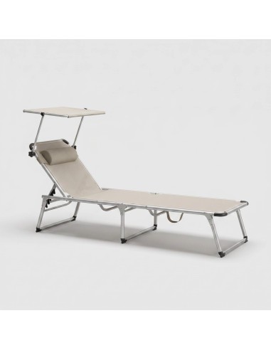 Tumbona plegable SOLIUM Beige con...