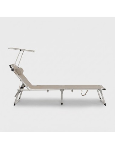 Tumbona plegable SOLIUM Beige con...