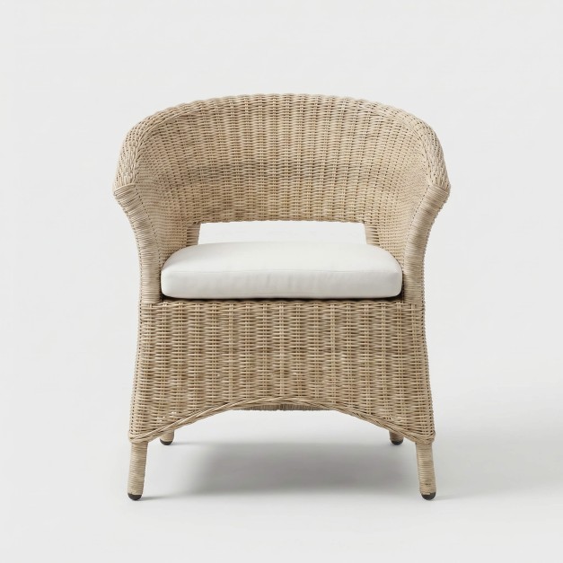 Silla de jardín HAO- Color natural- Arena Negra® vista frontal