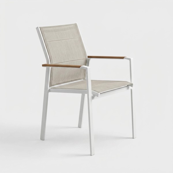Silla ART Cloud White, vista lateral de su diseño contemporáneo