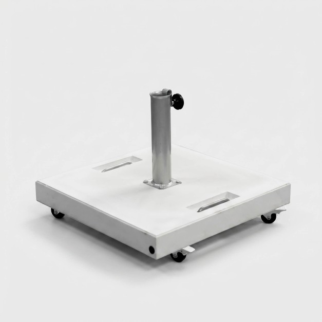 Base de sombrilla con ruedas color blanco 50 kg. Essentials®