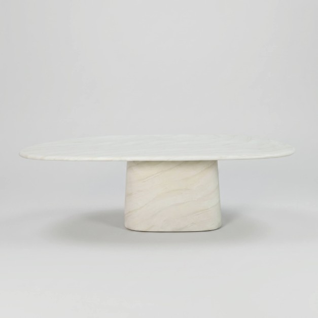 Mesa de comedor de jardín MANRIQUE- 240 x110 cm- Material Concreto- Color beige- Arena Negra®- Interior y Exterior