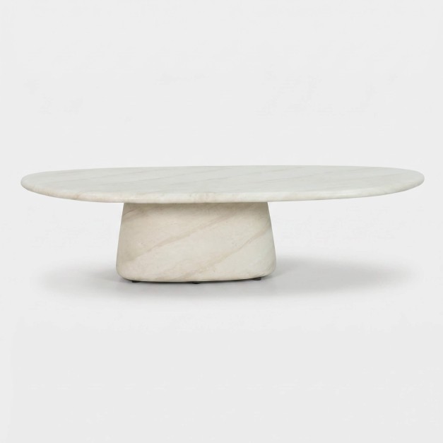 Mesa auxiliar de jardín MANRIQUE- 140 x 60 cm- Material concreto- Color beige- Arena Negra®- Interior y Exterior