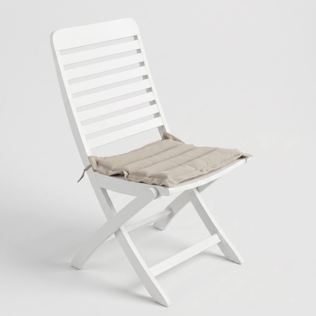 Cojín asiento exterior beige acolchado impermeable