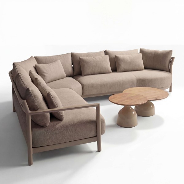 4 Seasons Outdoor Mykonos – Sofá Rinconera Modular de Exterior Premium