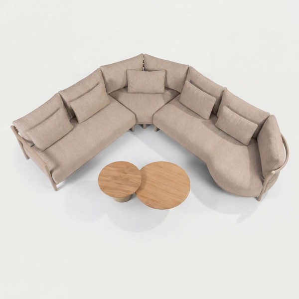 4 Seasons Outdoor Mykonos – Sofá Rinconera Modular de Exterior Premium