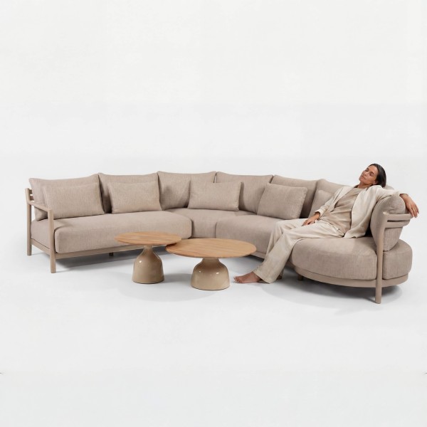 4 Seasons Outdoor Mykonos – Sofá Rinconera Modular de Exterior Premium