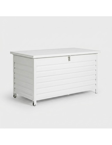 Baúl de exterior COS vista lateral  blanco "L" TERRAZZA COLLECTION®