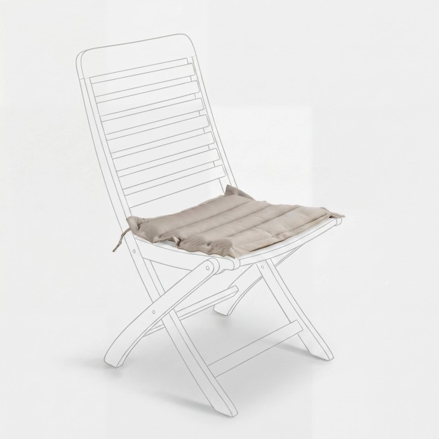 Cojín asiento exterior beige acolchado impermeable
