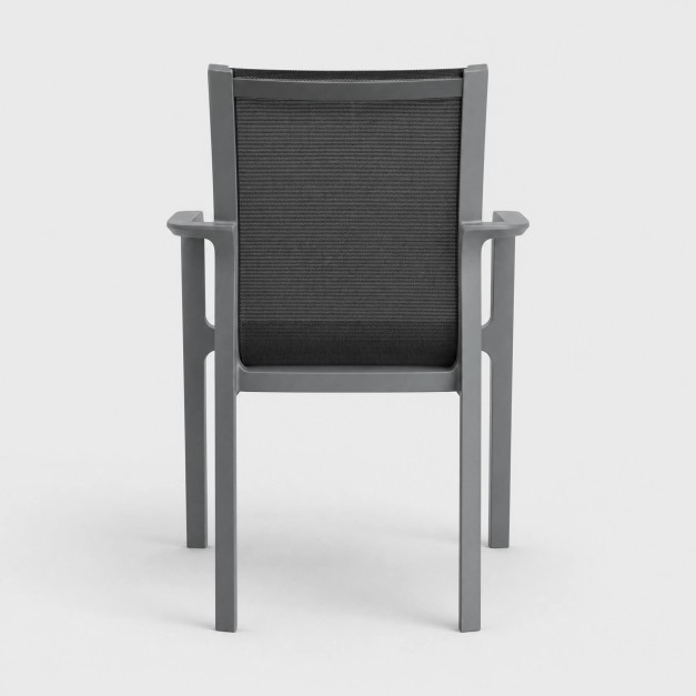 Sillón PACIFIC apilable color antracita vista lateral 2