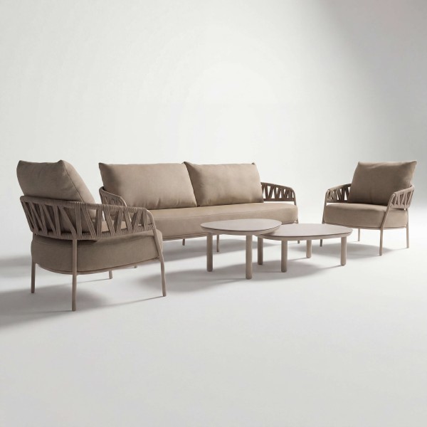 Conjunto salón de exterior CALMA&MONROE color latte - 4SO®