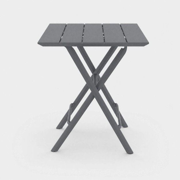 Mesa de jardín HELEN- Plegable- 60x60 cm- Color blanco-...