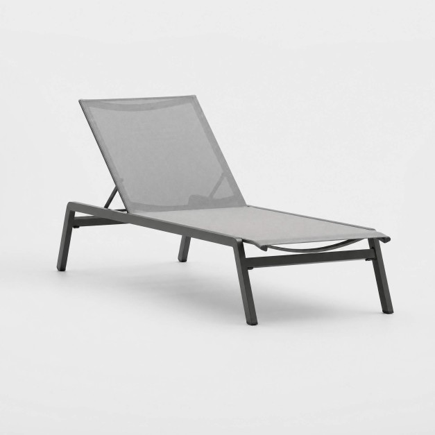 Tumbona COIMBRA aluminio y textilene color gris/gris...