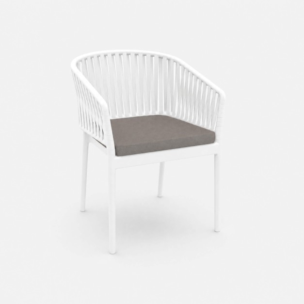 Silla de jardín PORTOFINO antracita Siesta Exclusive® vista lateral 2