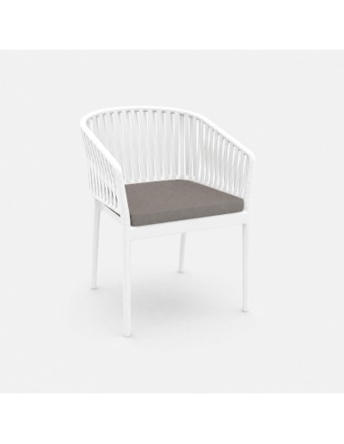 Silla de jardín PORTOFINO blanco Siesta Exclusive® vista lateral