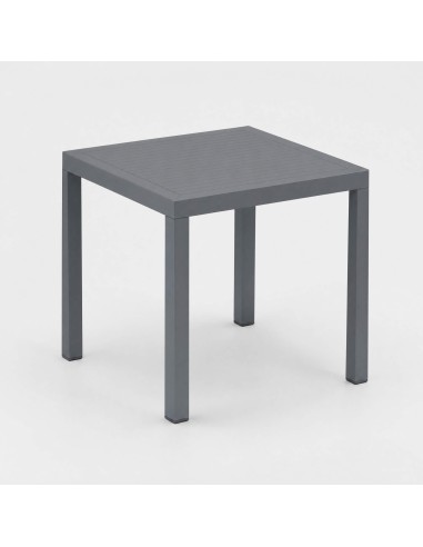Mesa de jardín ARES 80x80 cm color antracita vista lateral