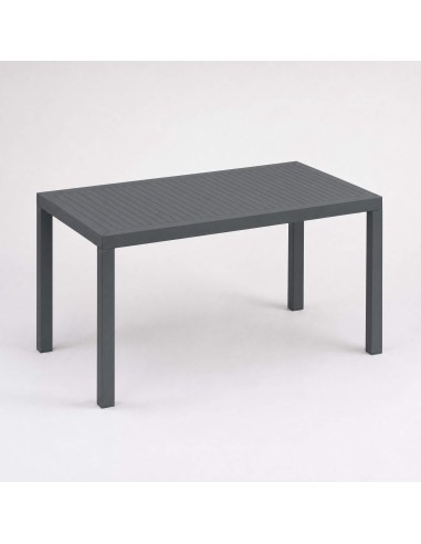Mesa de jardín ARES 140x80 cm vista lateral color antracita