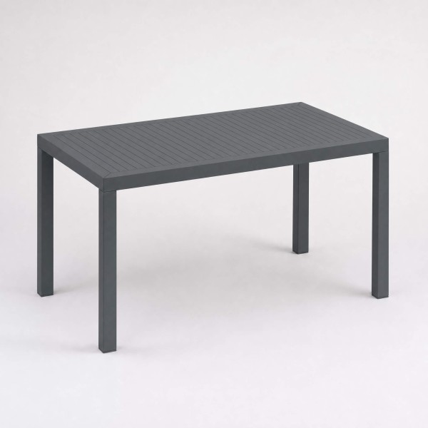 Mesa de jardín ARES 140x80 cm vista lateral color antracita