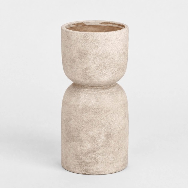 Jarrón macetero decorativo NOMADA- Terracota natural-...