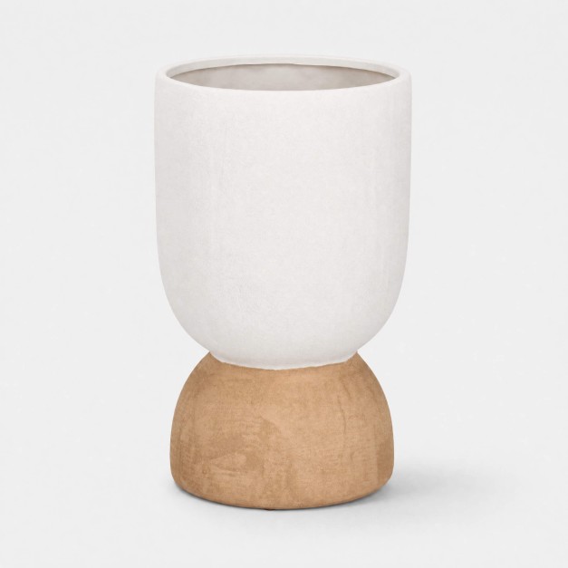 Jarrón macetero decorativo NOMADA- Terracota natural-...