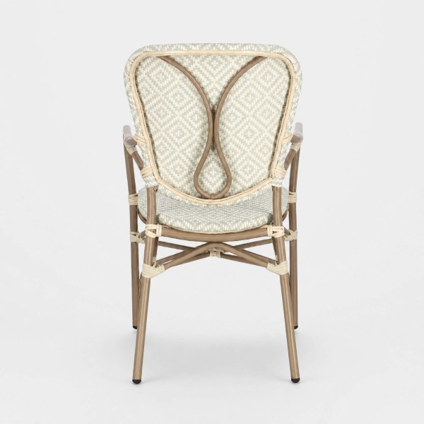 Silla de jardín apilable SELENE- Estampado con colores neutros- Terrazza® -Exterior