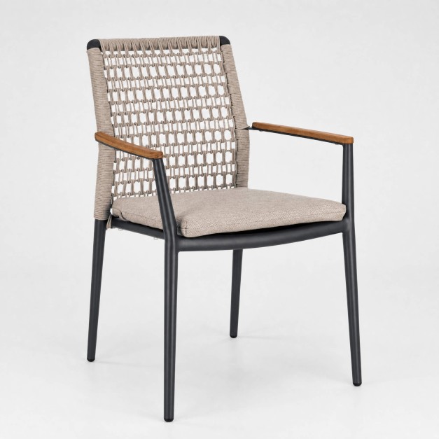 Silla de jardín apilable NATANIA- Color camel- Terrazza®...