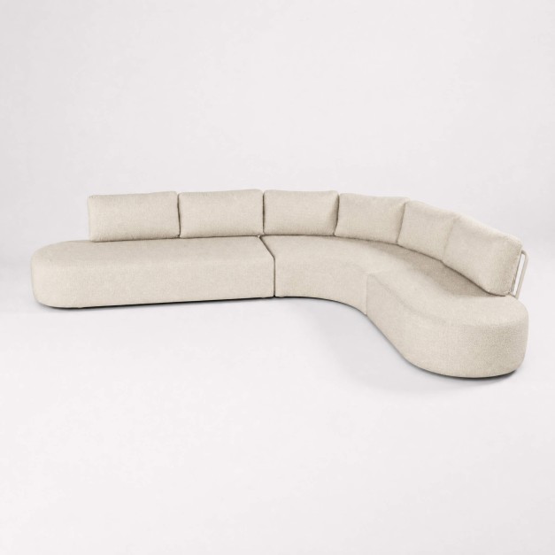 Sofá de jardín FREYA Corner- Color beige- Modular-...
