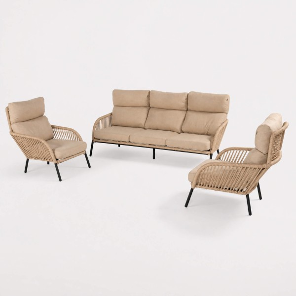 Conjunto de jardín NIKA- Color camel/negro- Weatherready- Hartman®- Exterior
