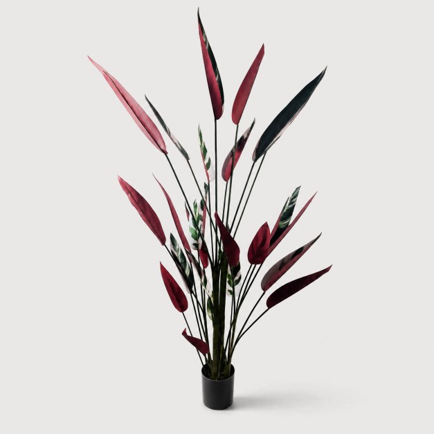 Planta AVE DEL PARAÍSO ROJA- Planta Artificial Realista-...