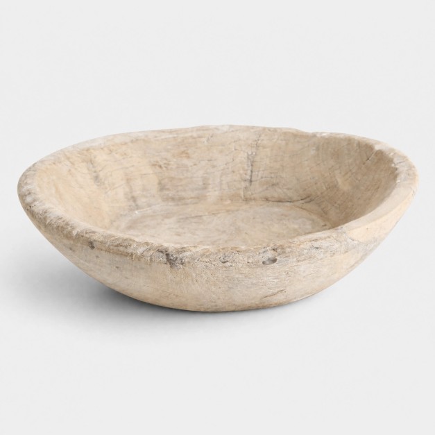 RAW MATERIALS® Cuenco antiguo natural 32 cm. Madera