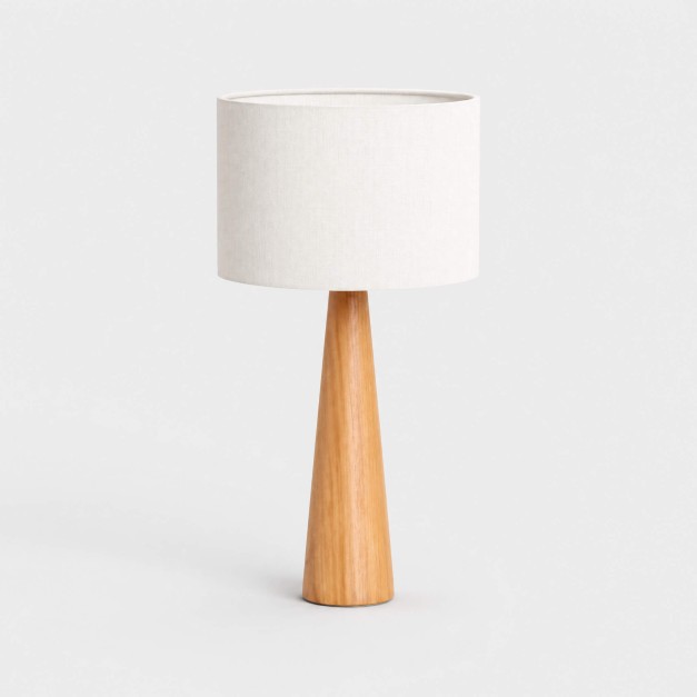 RAW MATERIALS® ASPEN Lámpara de sobremesa cone. Madera de...