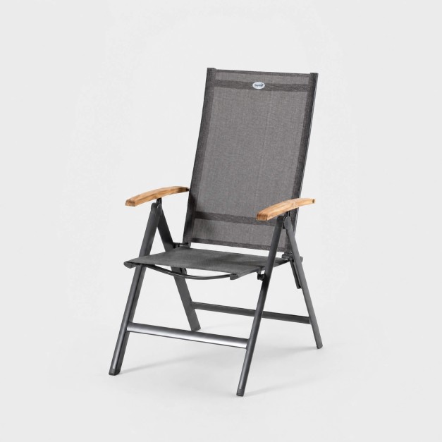 Silla reclinable de jardín ARUBA de exterior en aluminio...