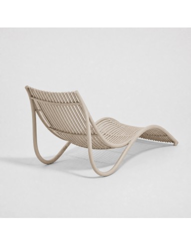 Tumbona IBIZA de exterior color taupe Vondom® vista trasera