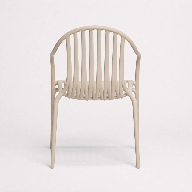 Silla PALM de exterior color taupe  Vondom® vista lateral 2