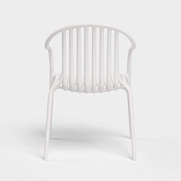 Silla PALM de exterior color blanco Vondom® vista lateral 2