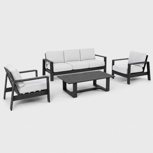Conjunto de jardín Lounge ÁRTICO Antracita vista lateral
