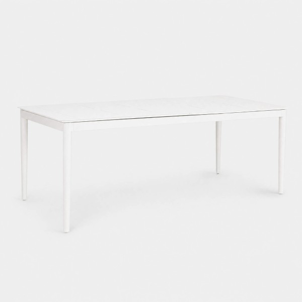 Mesa de exterior NEBULA extensible 200/300x100 cm color Vapor Bizzotto® – Exterior