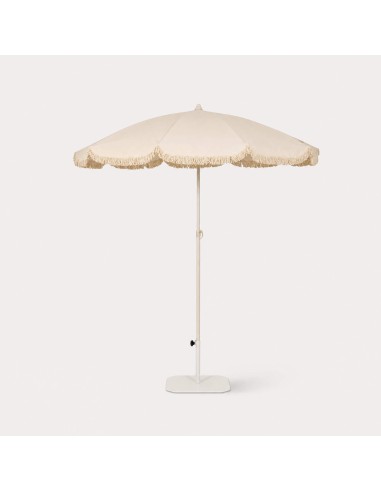 Parasol NEW TOSCANA Ø200 cm con flecos color sand Ezpeleta
