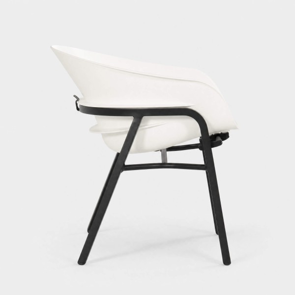 Silla de jardín ajustable TUBB- color blanco - Hartman ® vista lateral