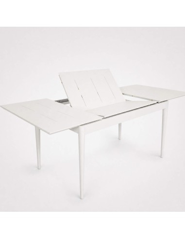 Mesa de exterior NEBULA extensible 200/300x100 cm color arena  TERRAZZA COLLECTION® extendida