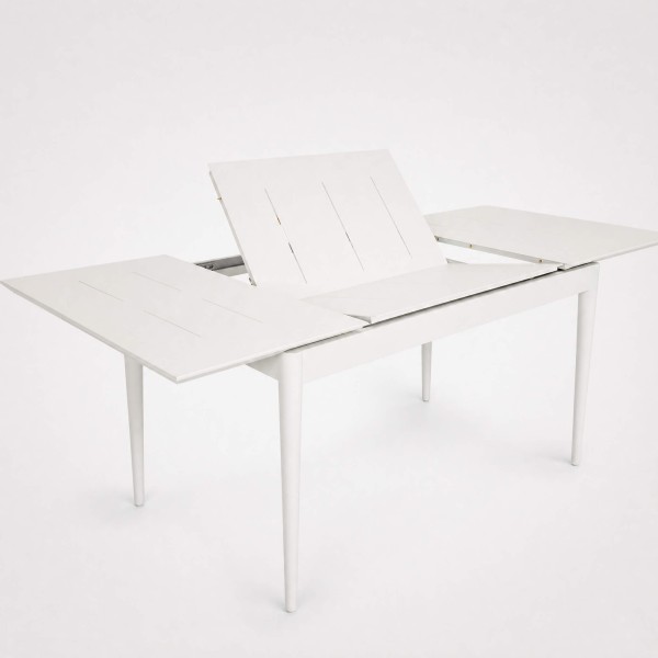 Mesa de exterior NEBULA extensible 200/300x100 cm color arena  TERRAZZA COLLECTION® extendida