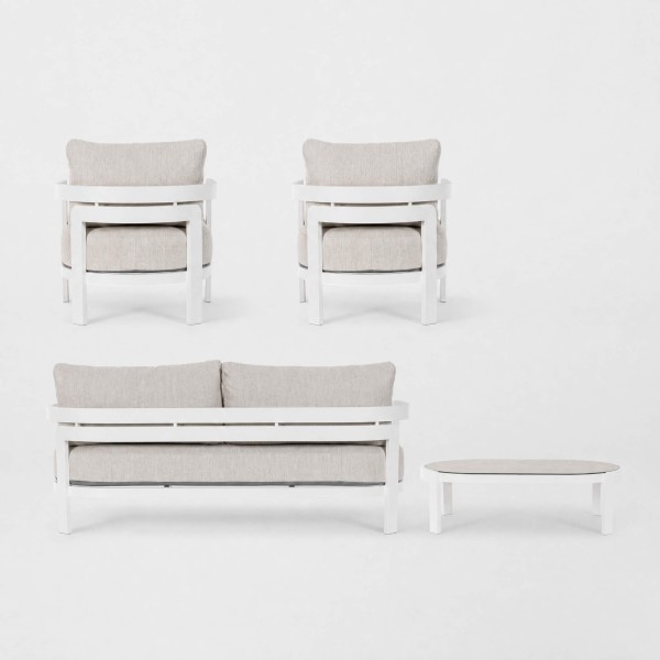 Conjunto de jardín Lounge LUMINA para exterior aluminio color Terrazza Collection®
